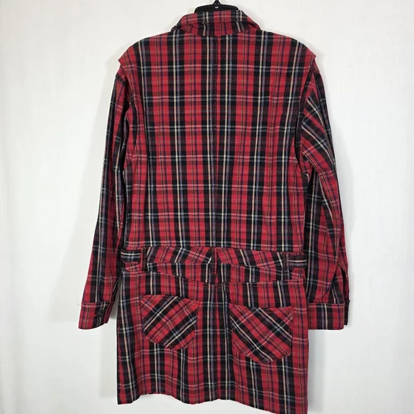 NWT Current/Elliott The Jumpsuit Dress Red Tar Plaid Size 2 (M) - Picture 6 of 14